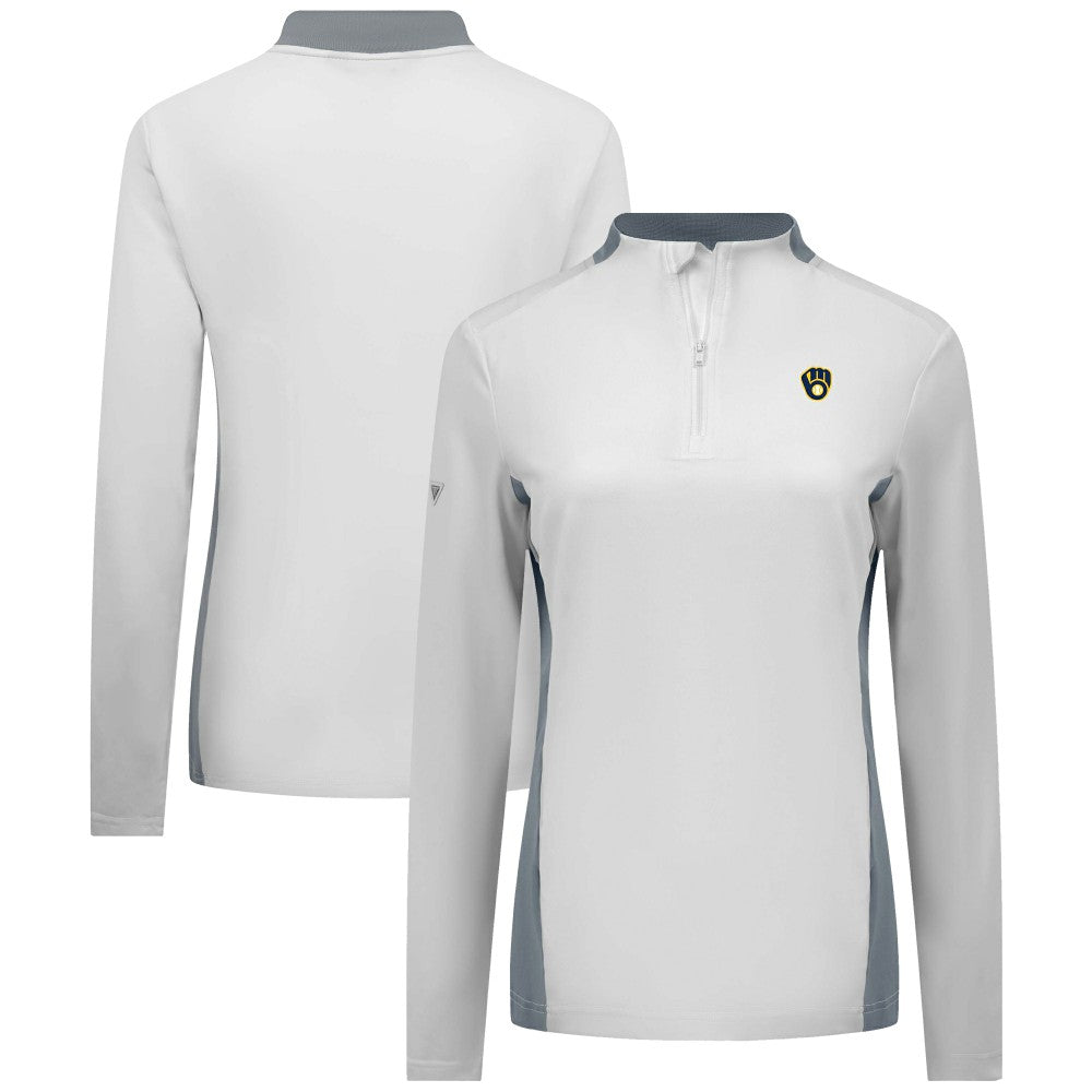 Milwaukee Brewers Levelwear Women's Moxie Insignia Quarter-Zip Pullover - MLB