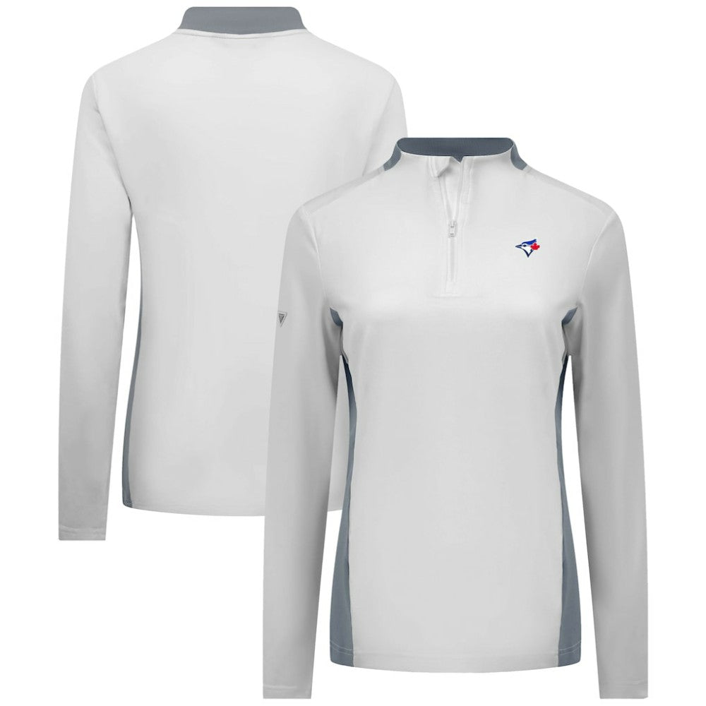 Toronto Blue Jays Levelwear Women's Moxie Insignia Quarter-Zip Pullover - MLB