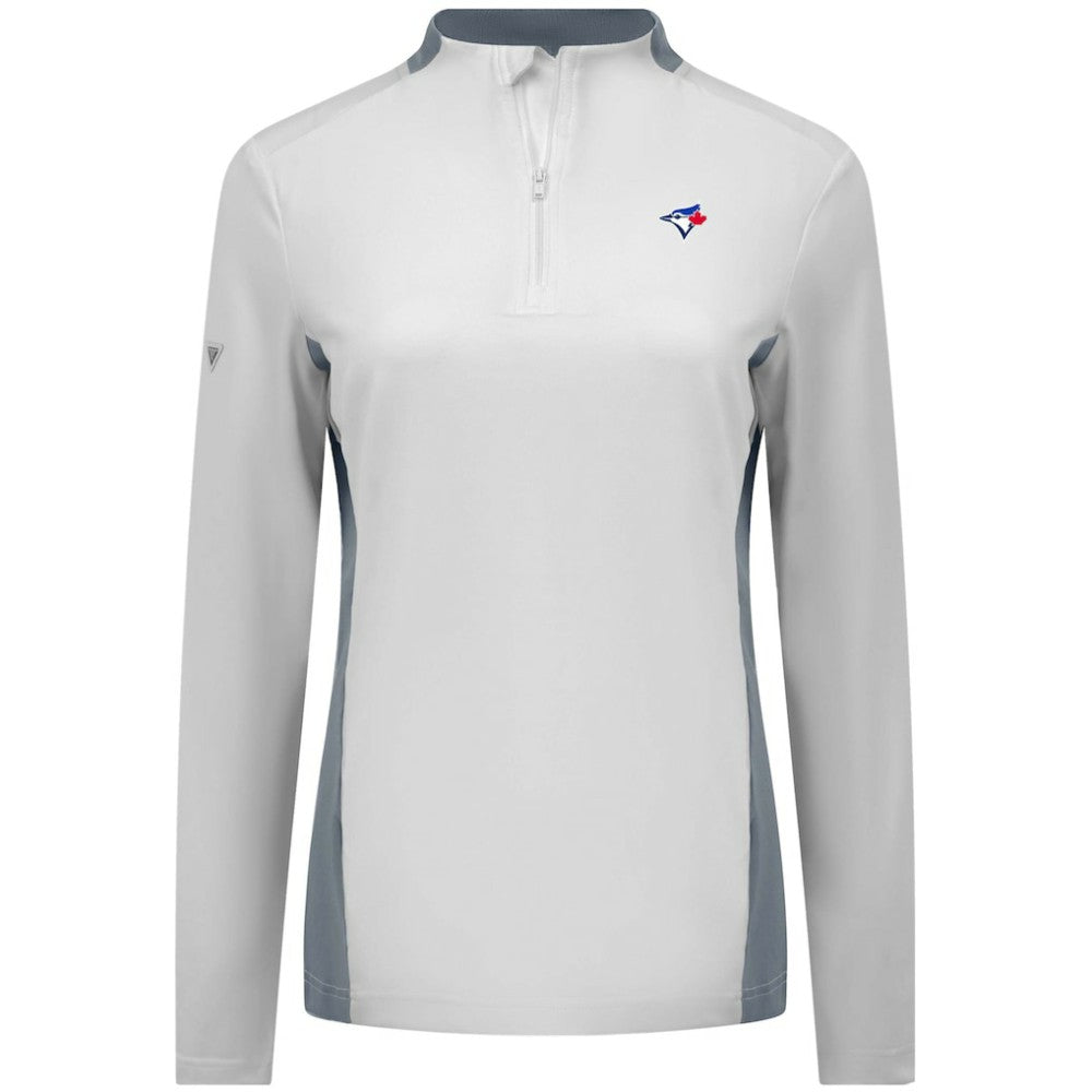 Toronto Blue Jays Levelwear Women's Moxie Insignia Quarter-Zip Pullover - MLB