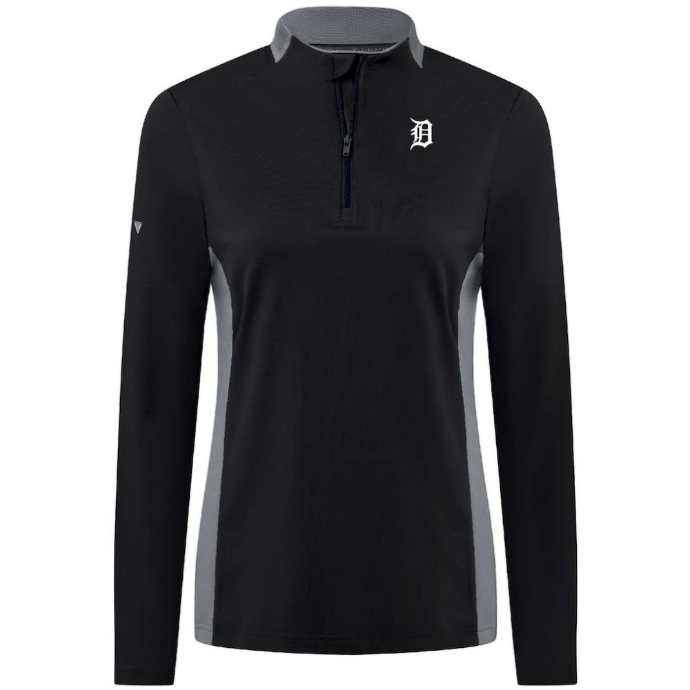 Detroit Tigers Levelwear Women's Moxie Insignia Quarter-Zip Pullover - MLB