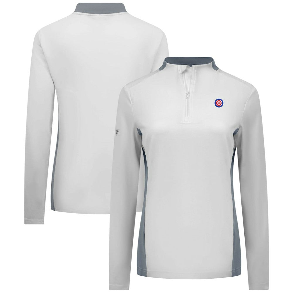 Chicago Cubs Levelwear Women's Moxie Insignia Quarter-Zip Pullover - MLB
