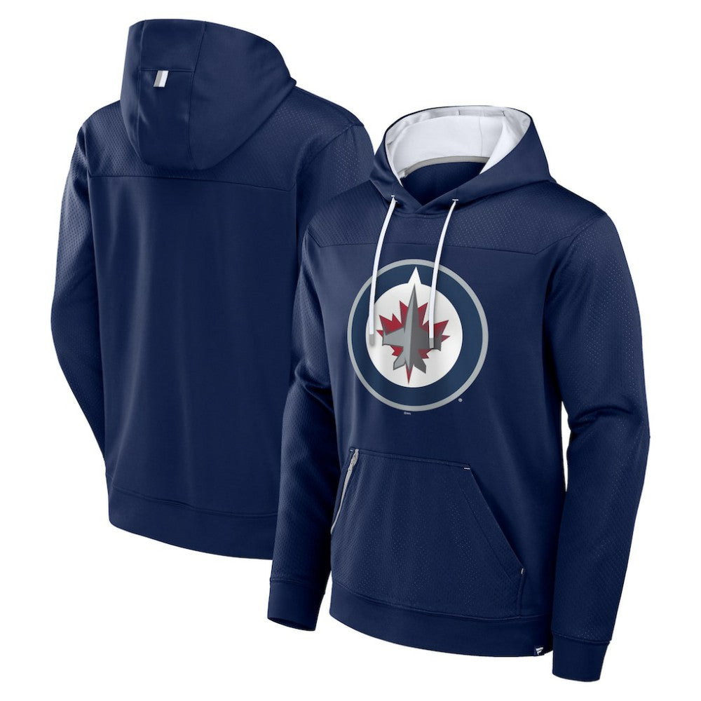 Winnipeg Jets Fanatics Defender Pullover Hoodie - Navy - NHL