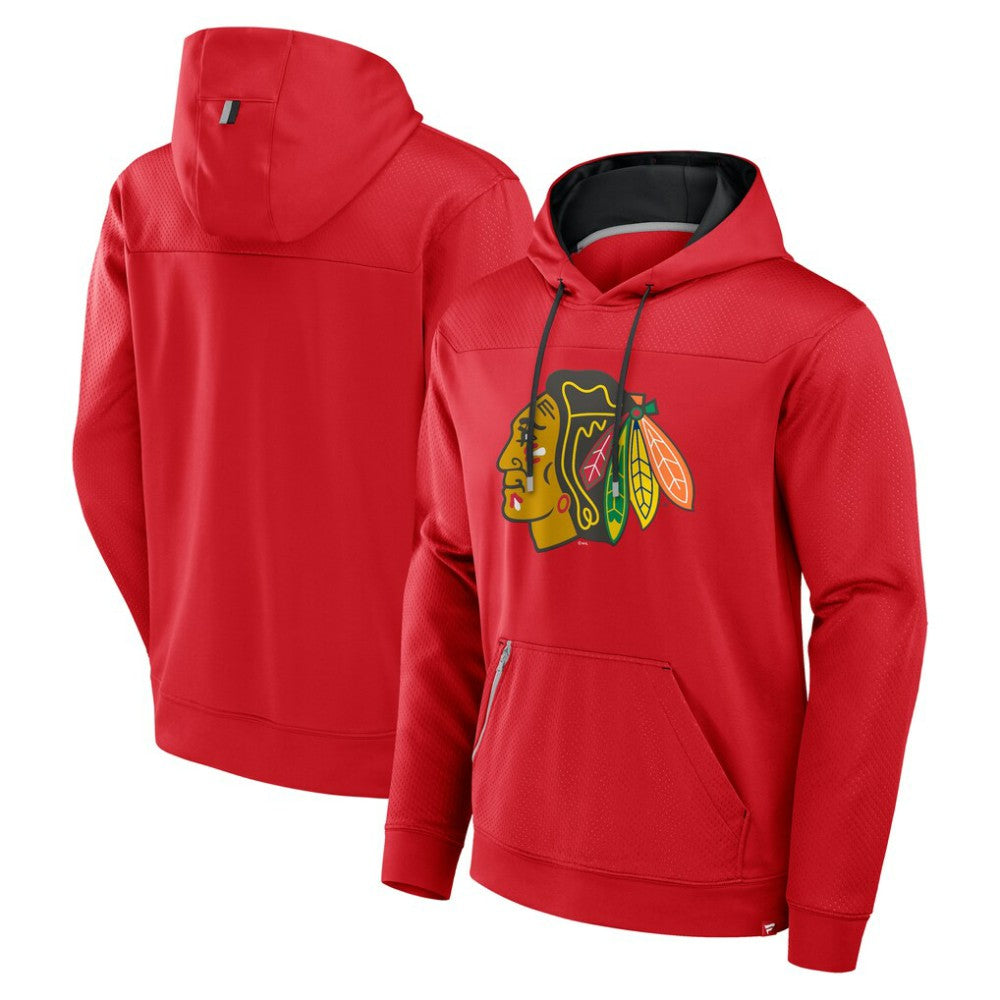 Chicago Blackhawks Fanatics Defender Pullover Hoodie - Red - NHL