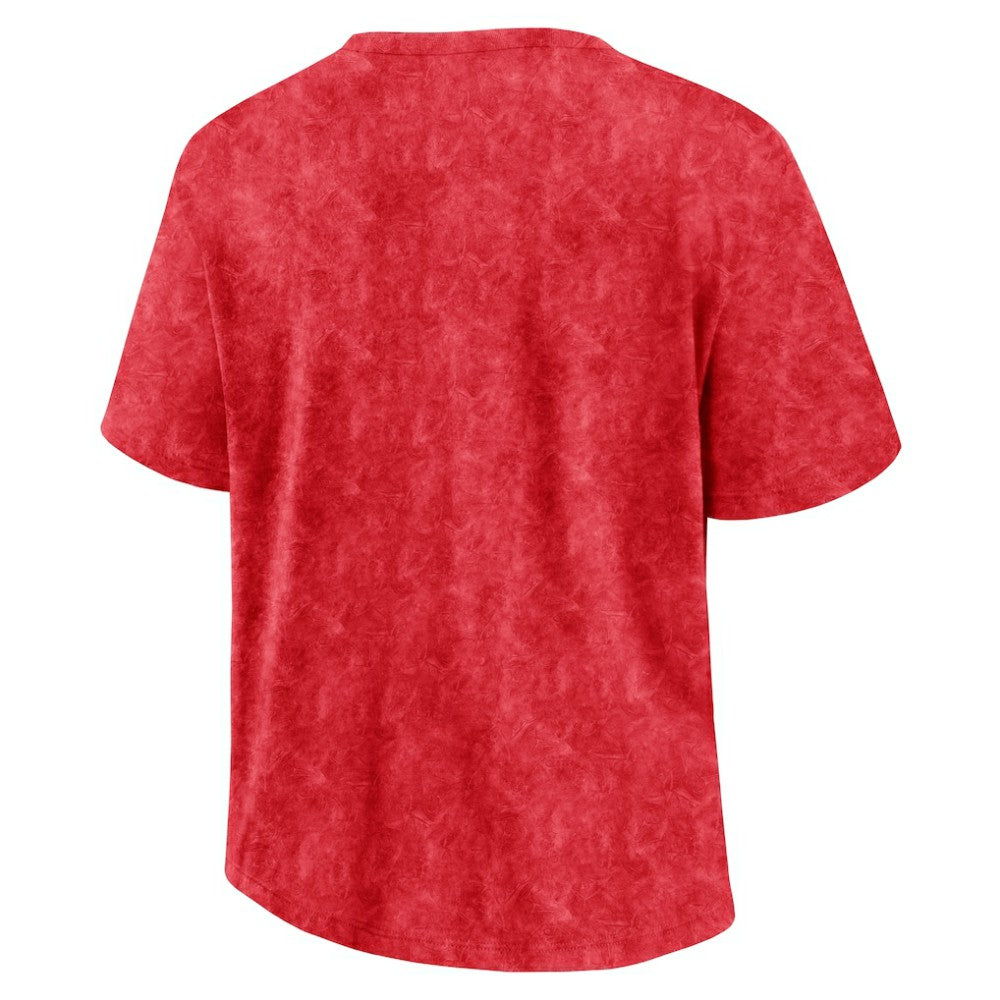 Washington Capitals Fanatics Women's Faded Wash T-Shirt - Red - NHL