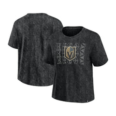 Vegas Golden Knights Fanatics Women's Faded Wash T-Shirt - Black - NHL