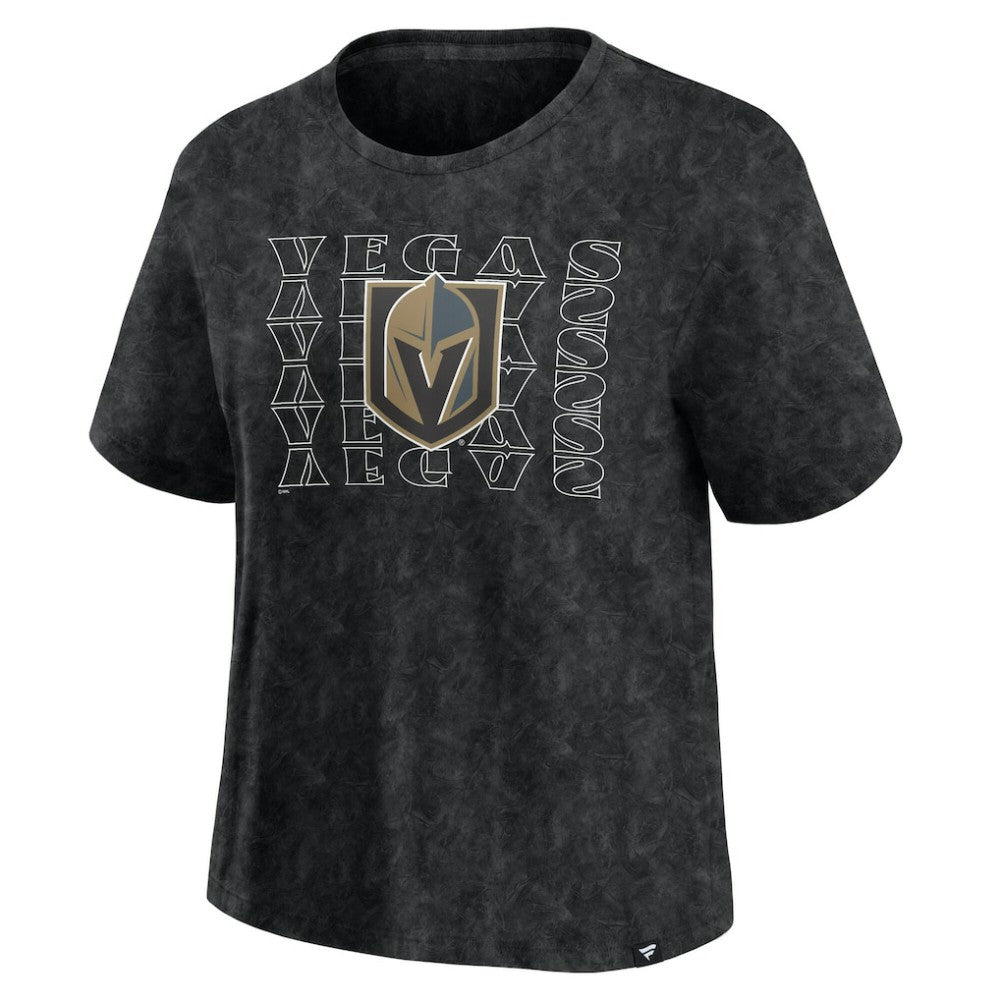 Vegas Golden Knights Fanatics Women's Faded Wash T-Shirt - Black - NHL