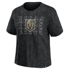 Vegas Golden Knights Fanatics Women's Faded Wash T-Shirt - Black - NHL