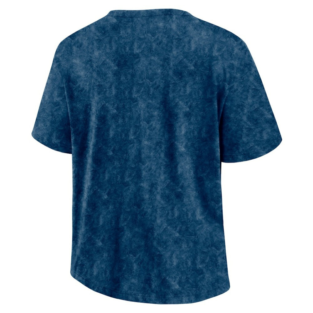 Seattle Kraken Fanatics Women's Faded Wash T-Shirt - Deep Sea Blue - NHL