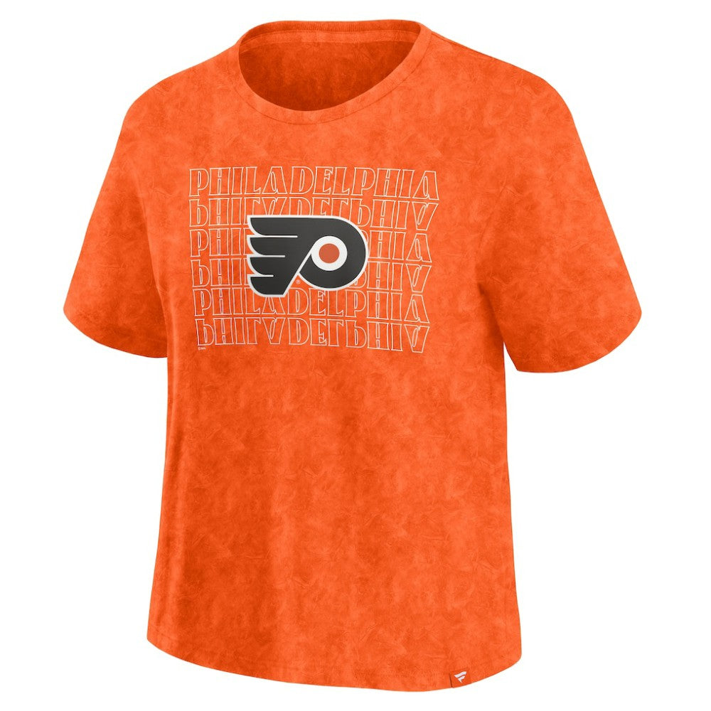 Philadelphia Flyers Fanatics Women's Faded Wash T-Shirt - Orange - NHL