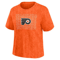 Philadelphia Flyers Fanatics Women's Faded Wash T-Shirt - Orange - NHL