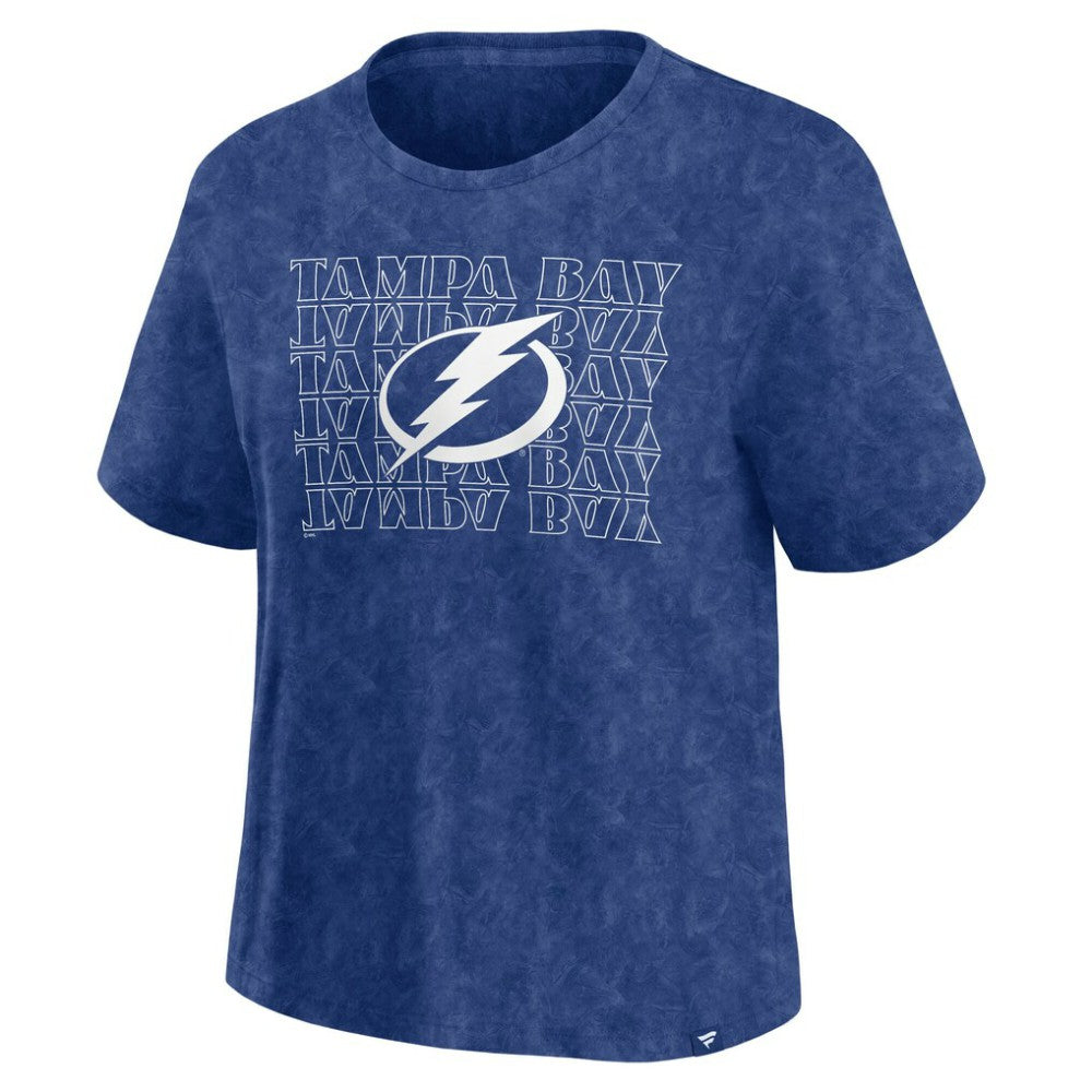 Tampa Bay Lightning Fanatics Women's Faded Wash T-Shirt - Blue - NHL