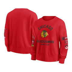 Chicago Blackhawks Fanatics Women's Go Team Pullover Sweatshirt - Red - NHL