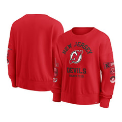New Jersey Devils Fanatics Women's Go Team Pullover Sweatshirt - Red - NHL