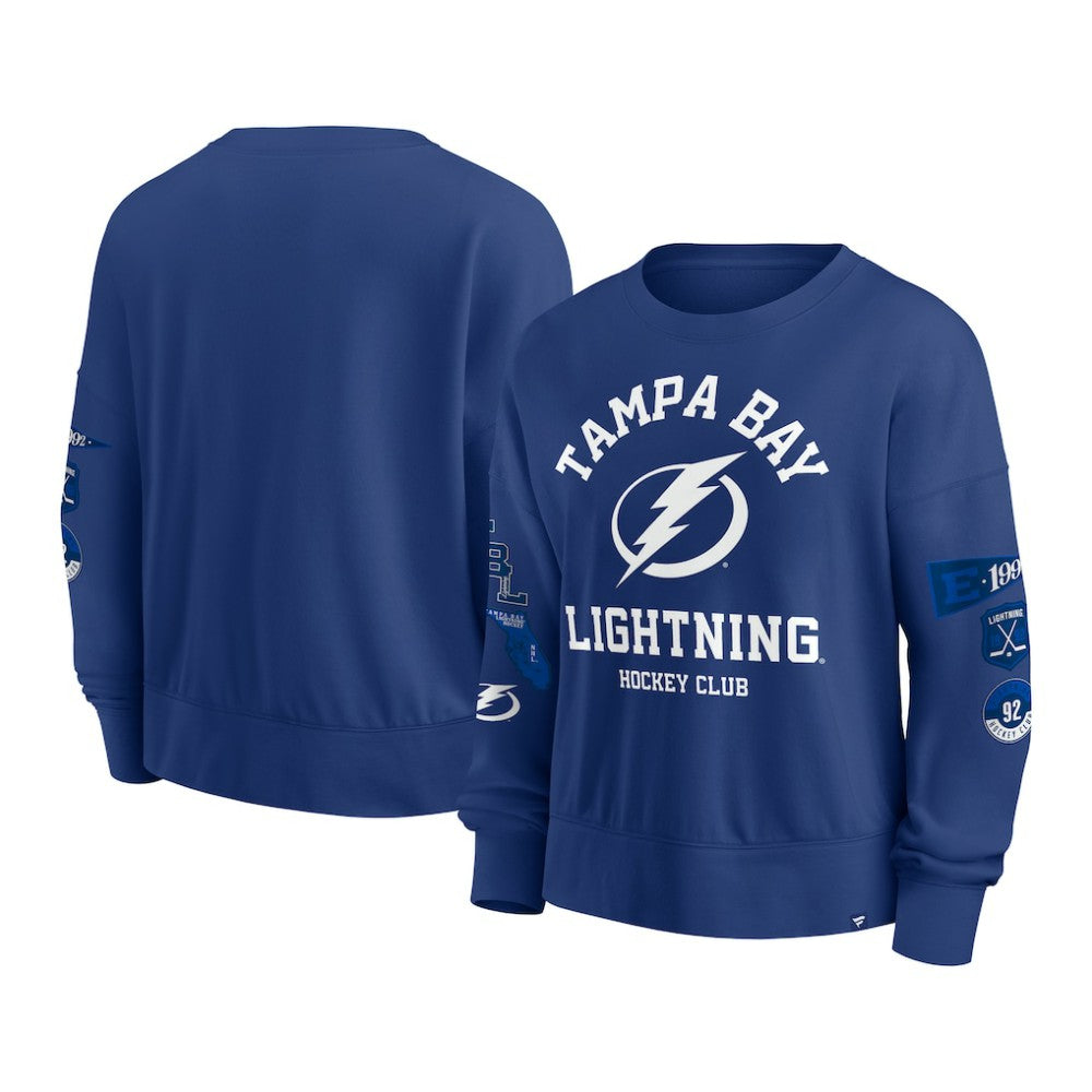 Tampa Bay Lightning Fanatics Women's Go Team Pullover Sweatshirt - Blue - NHL
