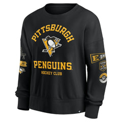 Pittsburgh Penguins Fanatics Women's Go Team Pullover Sweatshirt - Black - NHL