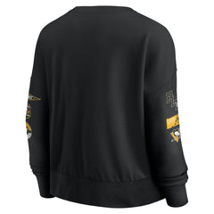Pittsburgh Penguins Fanatics Women's Go Team Pullover Sweatshirt - Black - NHL