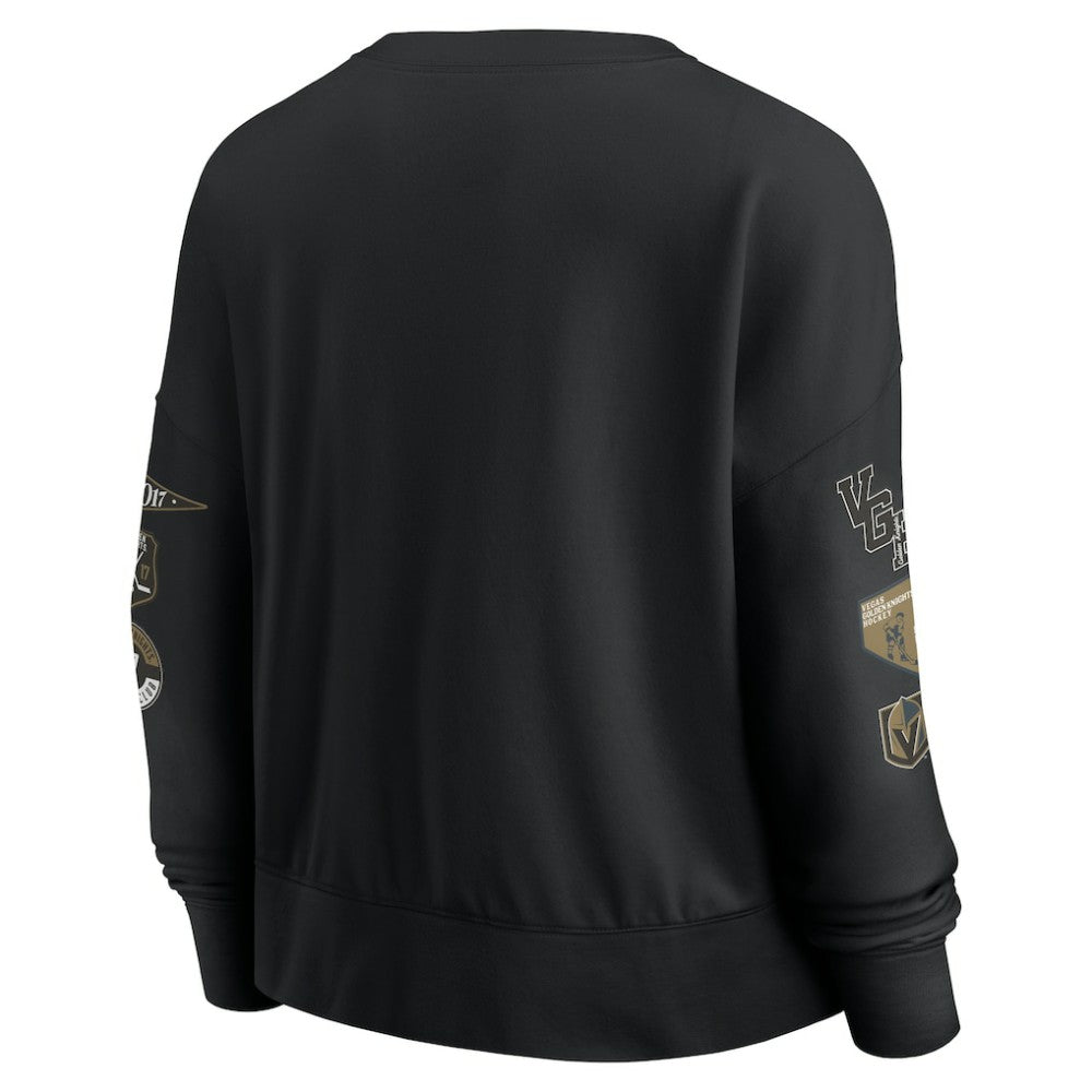 Vegas Golden Knights Fanatics Women's Go Team Pullover Sweatshirt - Black - NHL