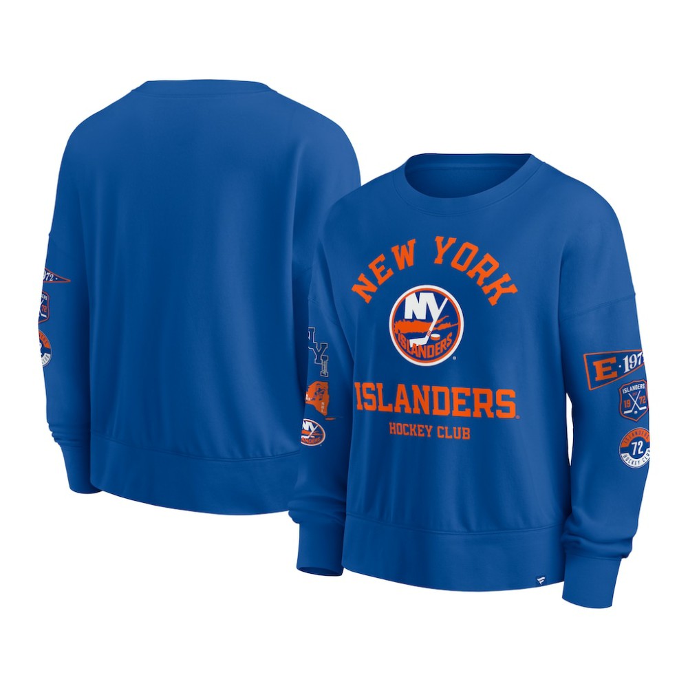 New York Islanders Fanatics Women's Go Team Pullover Sweatshirt - Royal - NHL