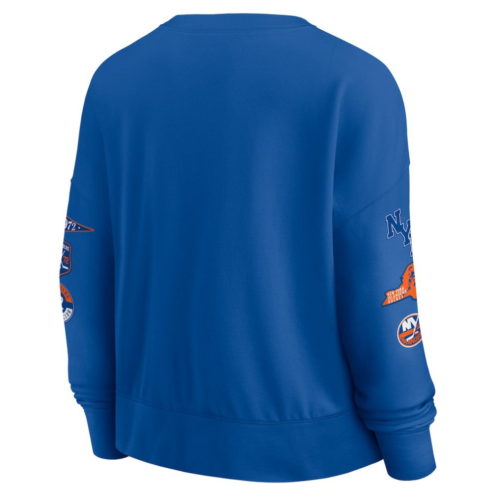 New York Islanders Fanatics Women's Go Team Pullover Sweatshirt - Royal - NHL