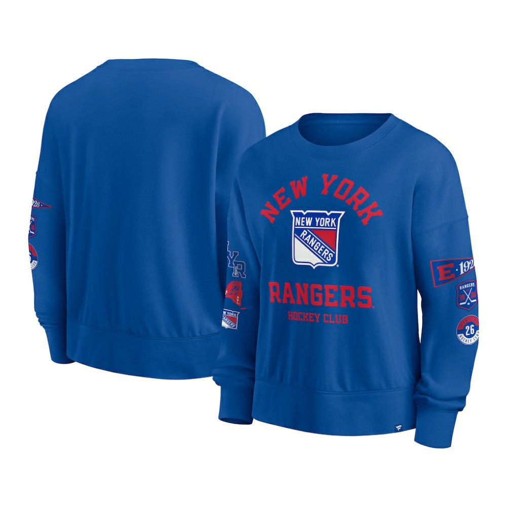 New York Rangers Fanatics Women's Go Team Pullover Sweatshirt - Blue - NHL
