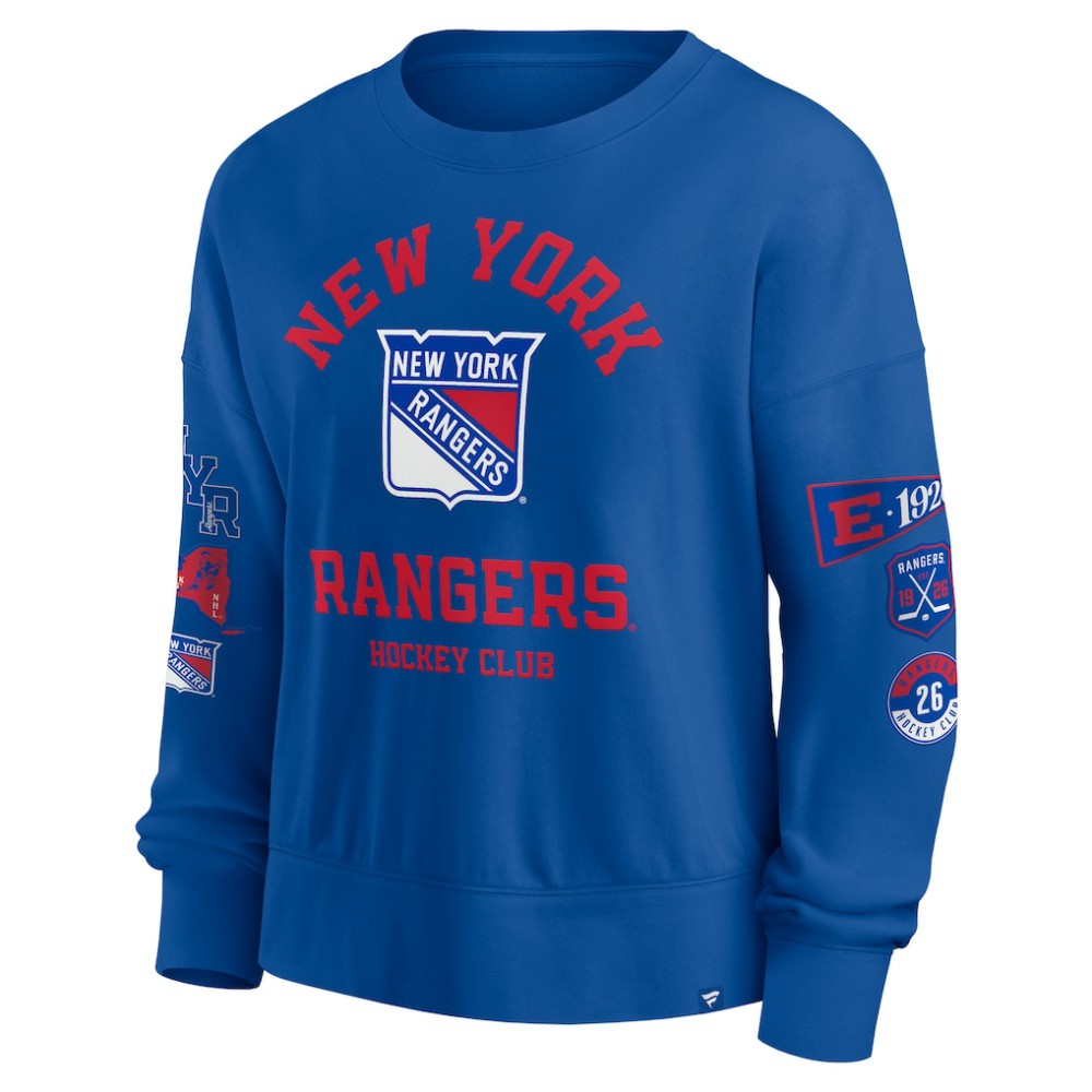 New York Rangers Fanatics Women's Go Team Pullover Sweatshirt - Blue - NHL
