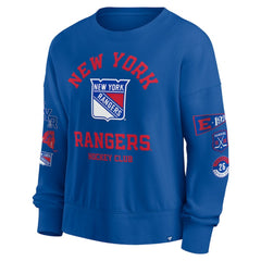 New York Rangers Fanatics Women's Go Team Pullover Sweatshirt - Blue - NHL