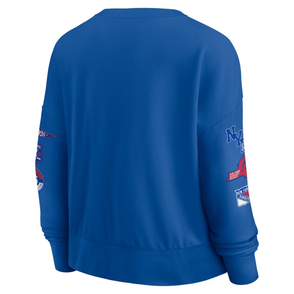 New York Rangers Fanatics Women's Go Team Pullover Sweatshirt - Blue - NHL