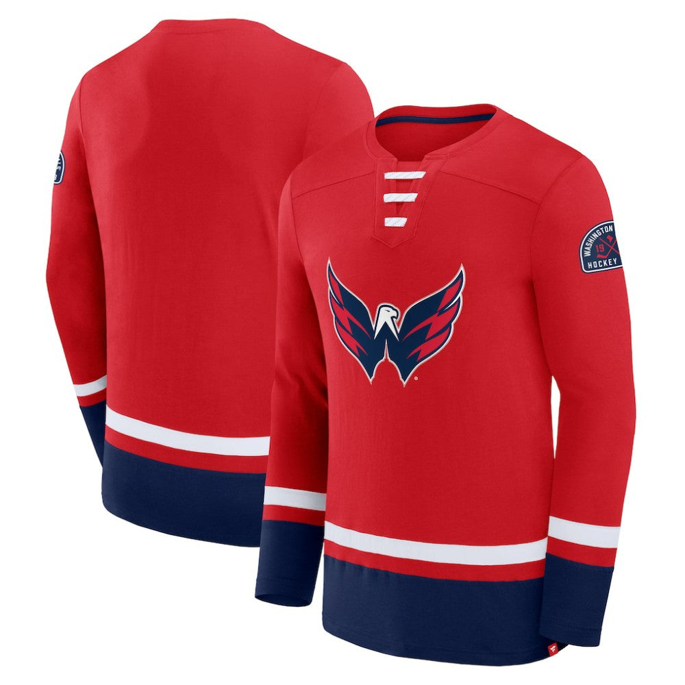 Washington Capitals Fanatics High Point Long Sleeve T-Shirt - Red - NHL