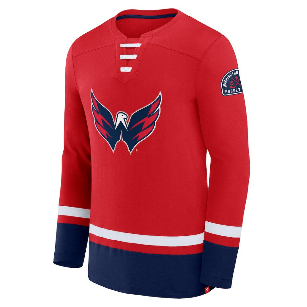 Washington Capitals Fanatics High Point Long Sleeve T-Shirt - Red - NHL