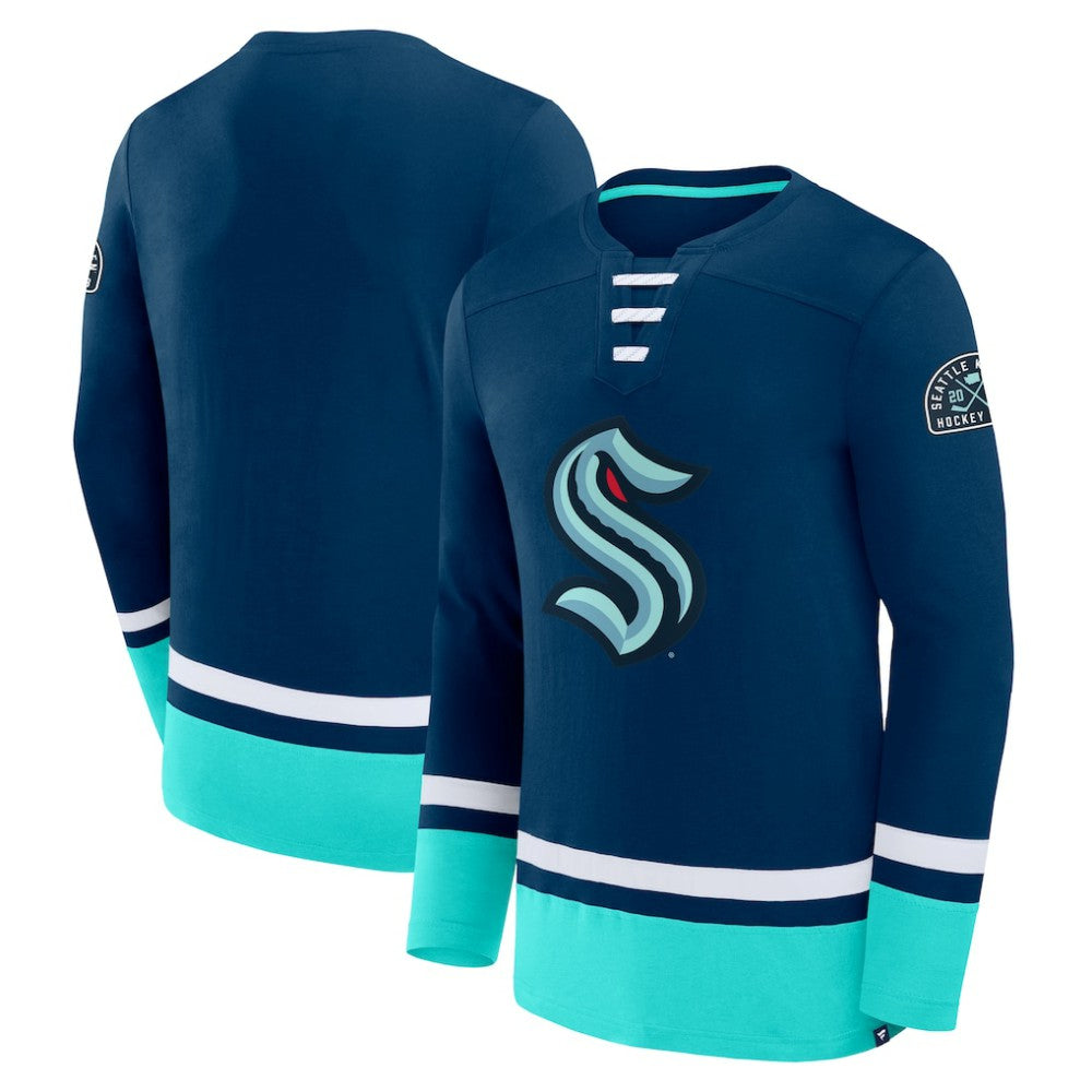 Seattle Kraken Fanatics High Point Long Sleeve T-Shirt - Deep Sea Blue - NHL