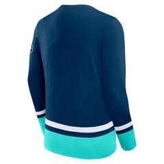 Seattle Kraken Fanatics High Point Long Sleeve T-Shirt - Deep Sea Blue - NHL