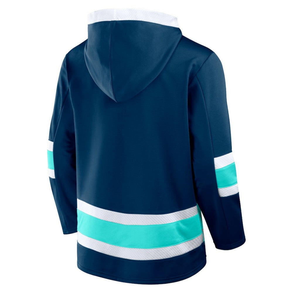 Seattle Kraken Fanatics Inside Line Fleece Pullover Hoodie- Deep Sea Blue - NHL