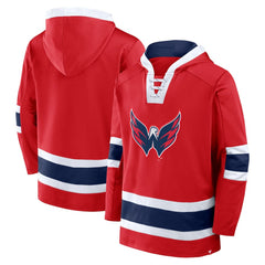 Washington Capitals Fanatics Inside Line Fleece Pullover Hoodie- Red - NHL
