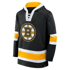 Boston Bruins Fanatics Inside Line Fleece Pullover Hoodie- Black - NHL