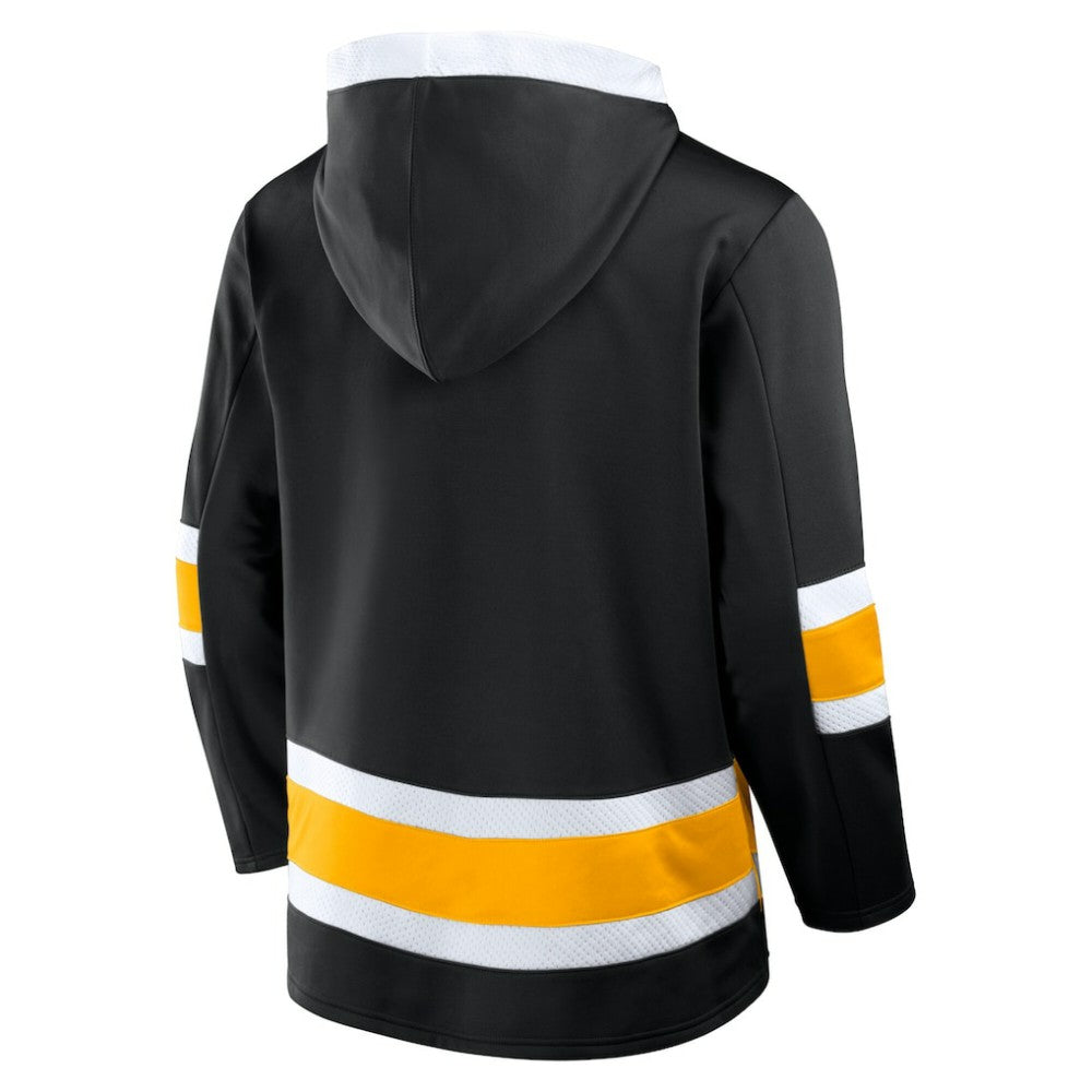 Boston Bruins Fanatics Inside Line Fleece Pullover Hoodie- Black - NHL