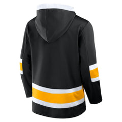 Boston Bruins Fanatics Inside Line Fleece Pullover Hoodie- Black - NHL