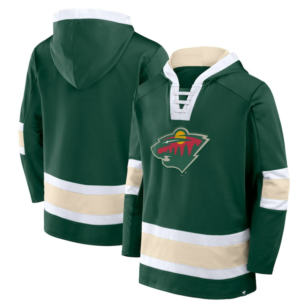 Minnesota Wild Fanatics Inside Line Fleece Pullover Hoodie- Green - NHL