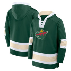 Minnesota Wild Fanatics Inside Line Fleece Pullover Hoodie- Green - NHL