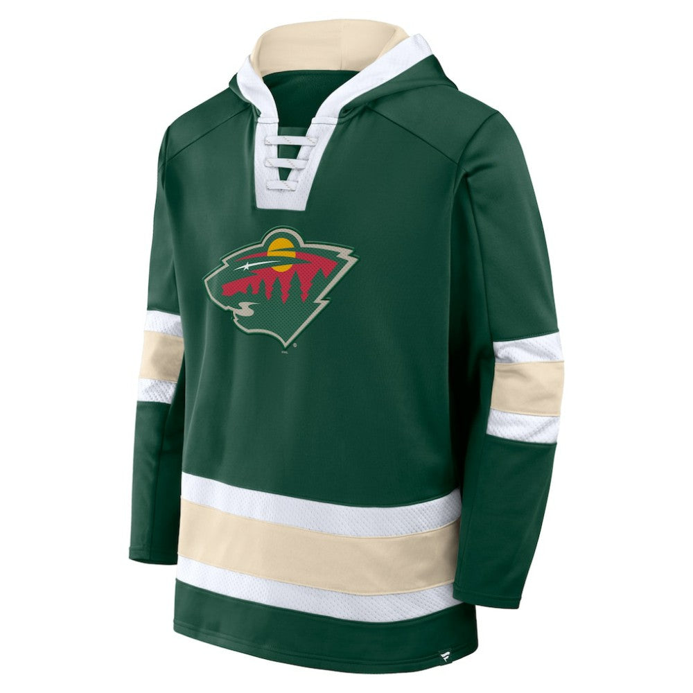 Minnesota Wild Fanatics Inside Line Fleece Pullover Hoodie- Green - NHL