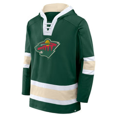 Minnesota Wild Fanatics Inside Line Fleece Pullover Hoodie- Green - NHL
