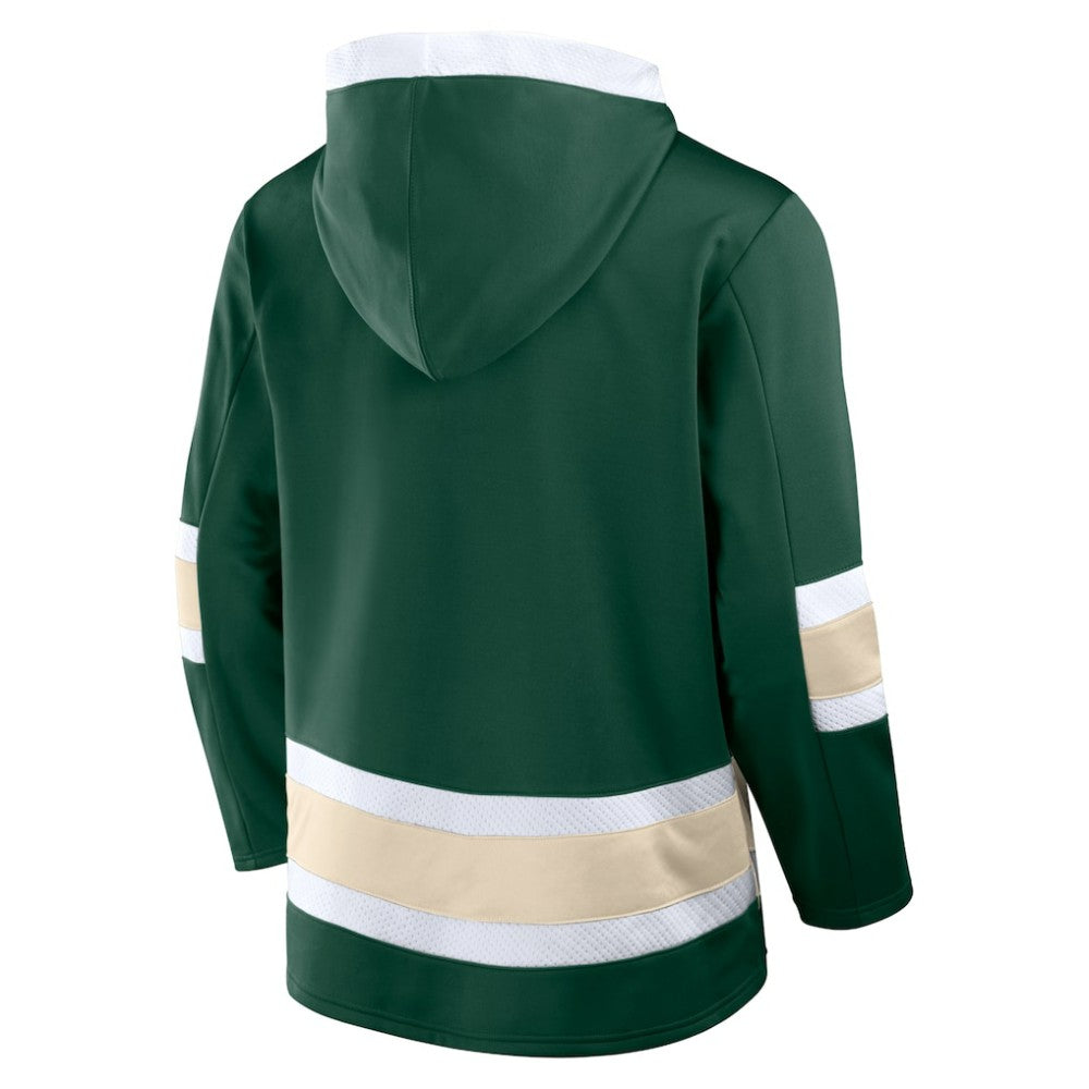Minnesota Wild Fanatics Inside Line Fleece Pullover Hoodie- Green - NHL