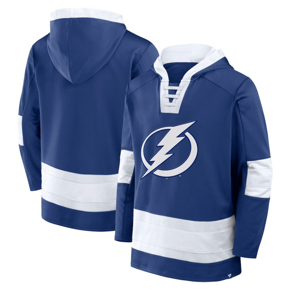 Tampa Bay Lightning Fanatics Inside Line Fleece Pullover Hoodie- Blue - NHL