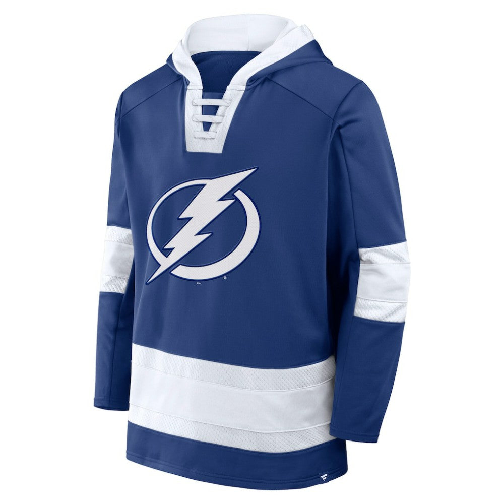 Tampa Bay Lightning Fanatics Inside Line Fleece Pullover Hoodie- Blue - NHL