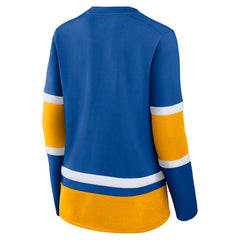 St. Louis Blues Fanatics Women's Prime Time Lace-Up Long Sleeve T-Shirt - Blue - NHL