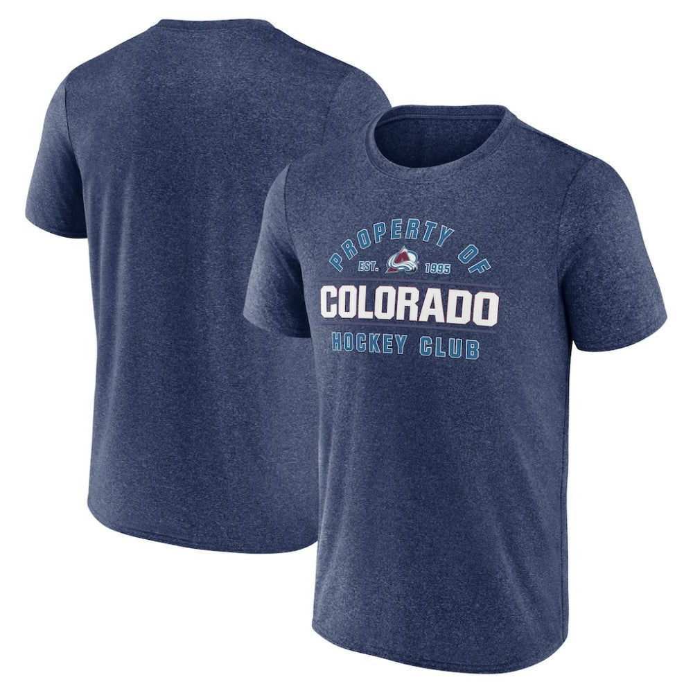 Colorado Avalanche Fanatics Property Of T-Shirt - Heather Heather Blue - NHL