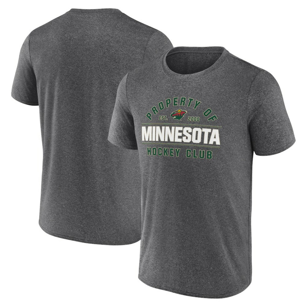 Minnesota Wild Fanatics Property Of T-Shirt - Heather Charcoal - NHL