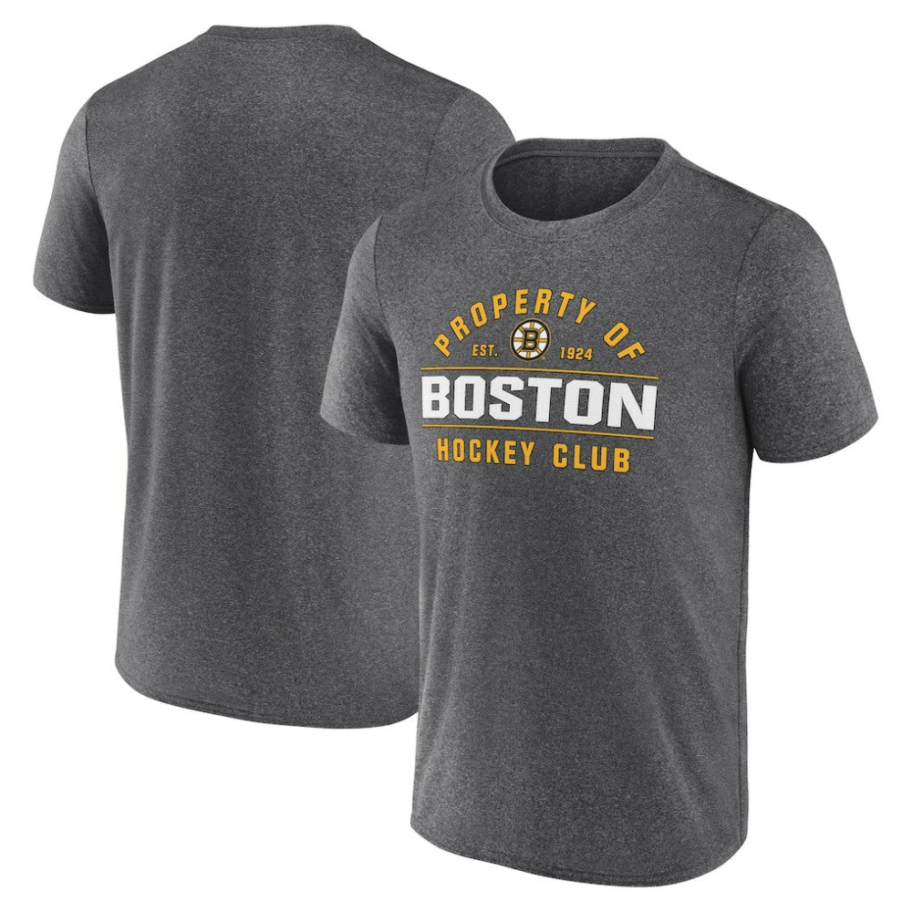Boston Bruins Fanatics Property Of T-Shirt - Heather Charcoal - NHL