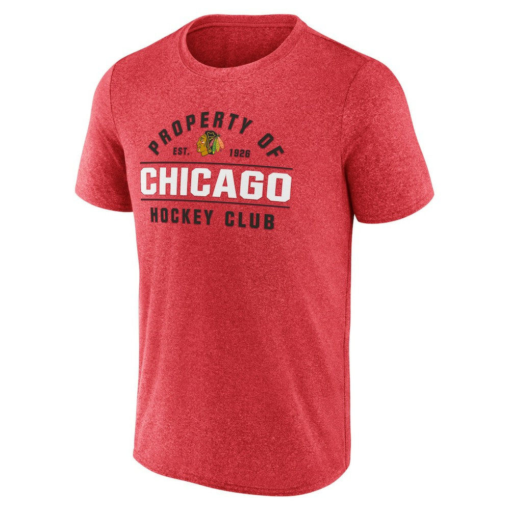 Chicago Blackhawks Fanatics Property Of T-Shirt - Heather Red - NHL