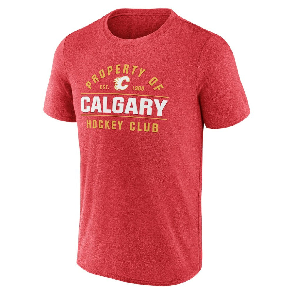 Calgary Flames Fanatics Property Of T-Shirt - Heather Red - NHL