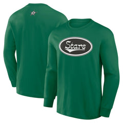 Dallas Stars Fanatics Rewind Long Sleeve T-Shirt - Kelly Green - NHL